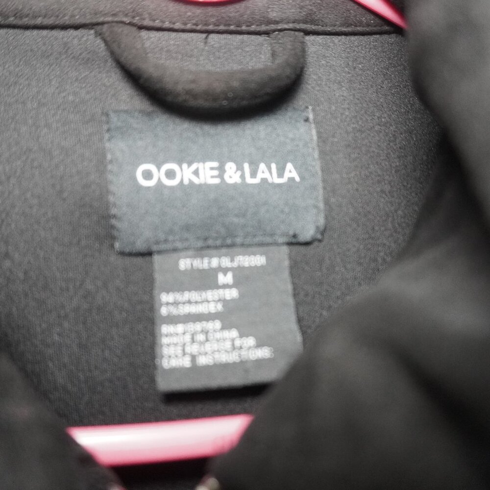 Ookie And Lala Womens Black Suede Zip Up MotorCycle Jacket Size Medium - Picture 3 of 5